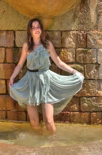This person, this fountain.