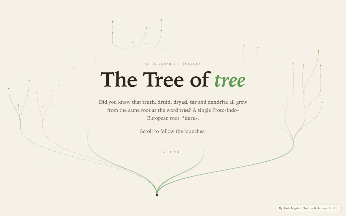 The Tree of 'tree'