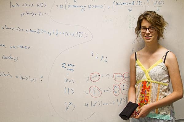 No-cloning theorem with Júlia Amorós Binefa in 2012